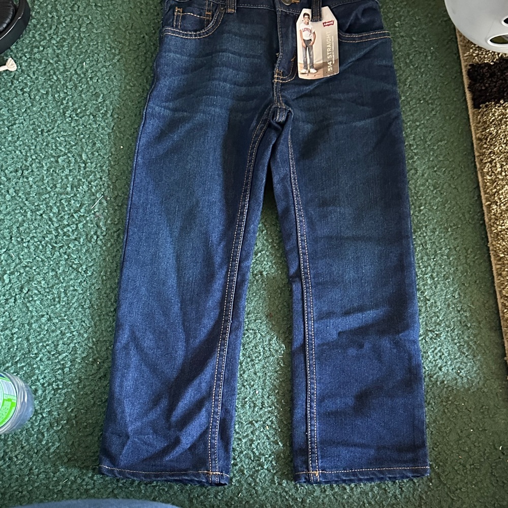 Levi's Boys Dark Blue Straight Jeans